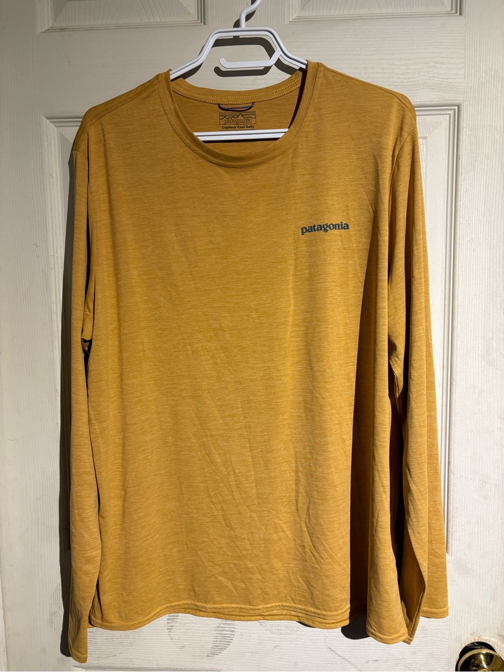 Patagonia Men’s Long-Sleeve Crew in Mustard